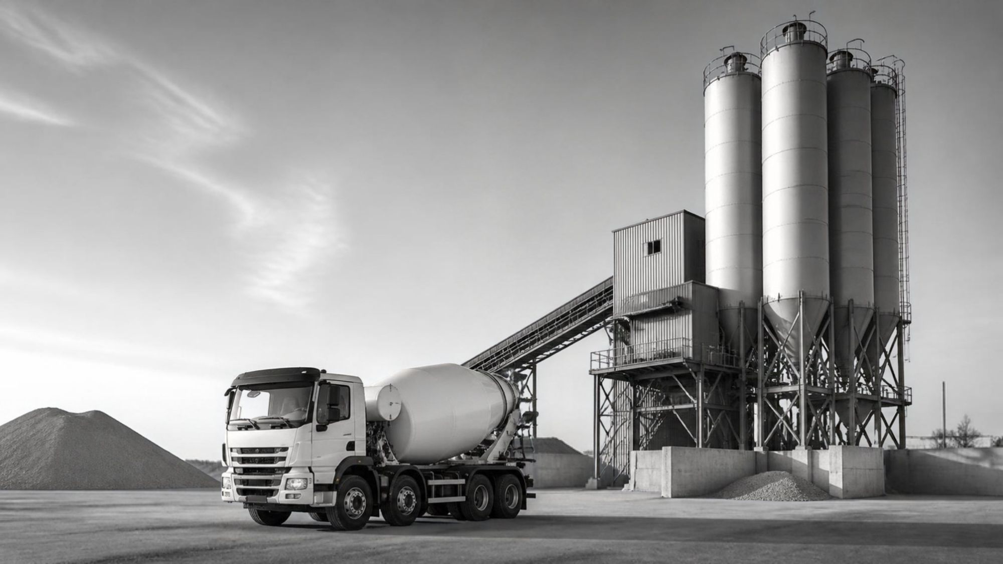 Construction plant and equipment used to produce road building materials